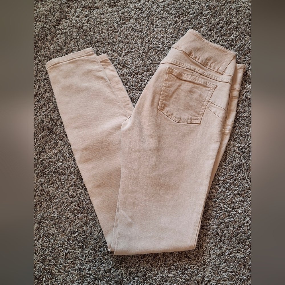 ANDREA FENZI Women's Light Tan Skinny Jeans